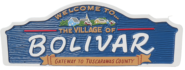 Village of Bolivar Welcome Sign